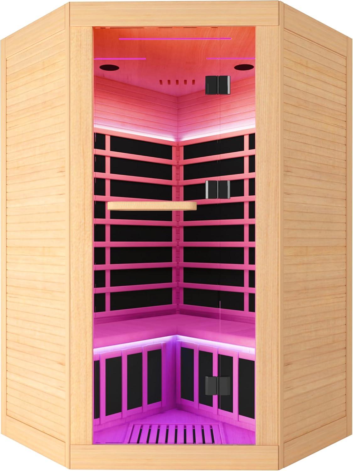 Our 2-3 Person Infrared Corner Sauna: Compact Luxury