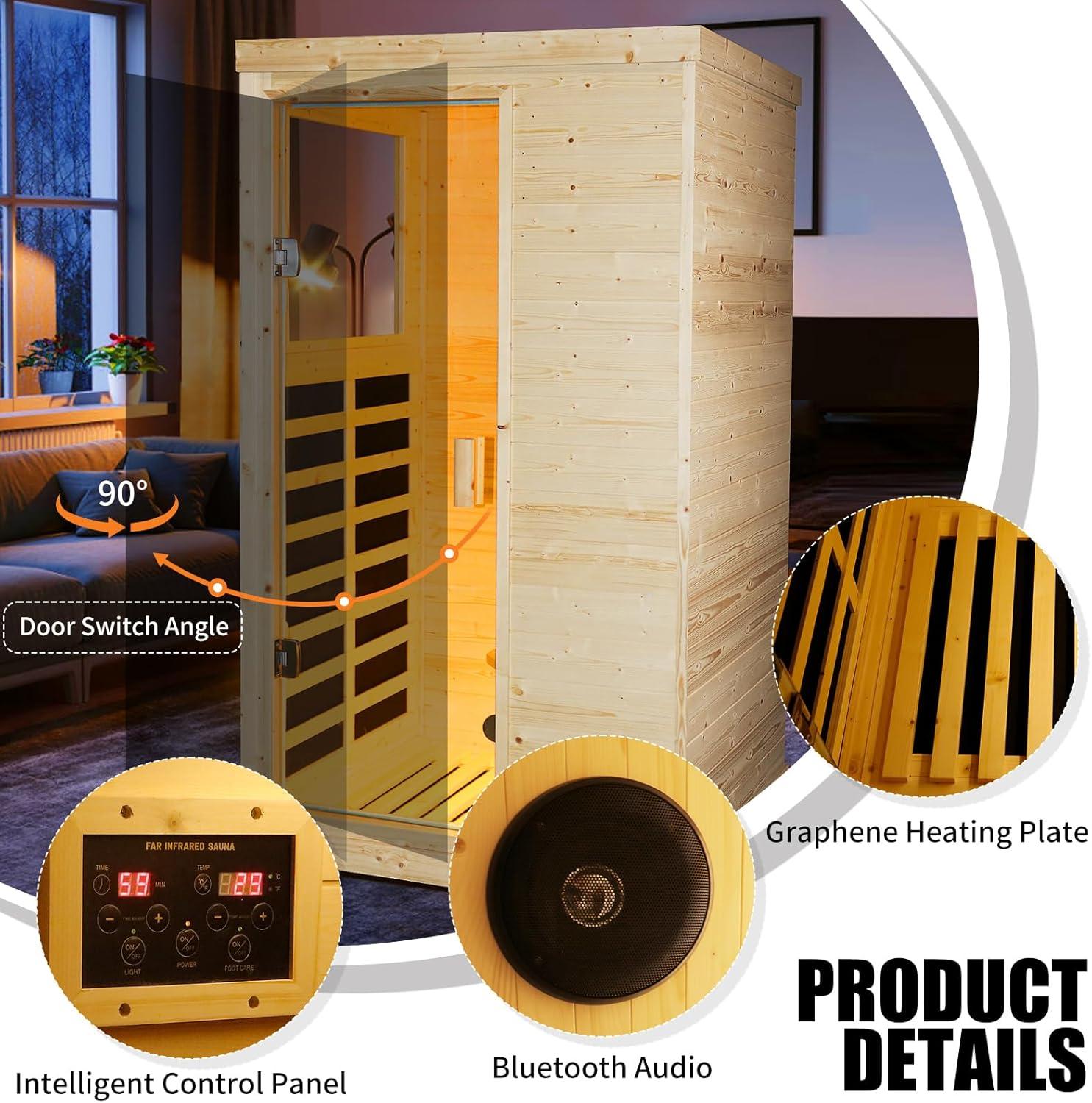 Our Compact Spruce Infrared Sauna: Quick Heat, Value