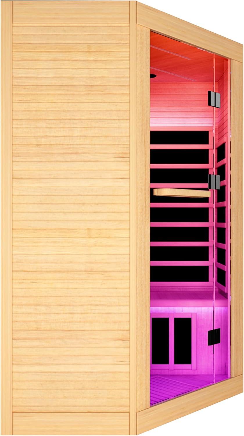Our 2-3 Person Infrared Corner Sauna: Compact Luxury